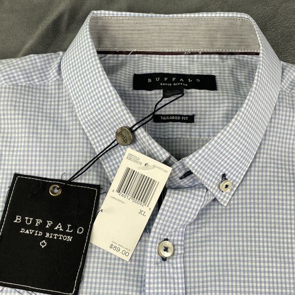 Buffalo David Bitton Tailored‎ Shirt Men’s XL Blue - Picture 3 of 11